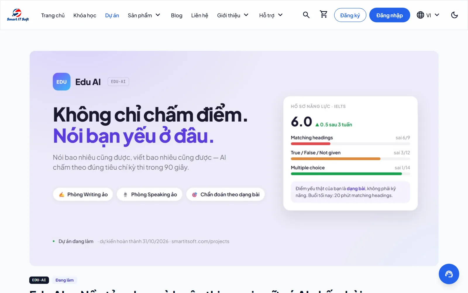 Trang dự án với cột mốc và tầng giá